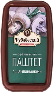 Изображение товара Паштет Рублевский французский с шампиньонами запеченный 175г