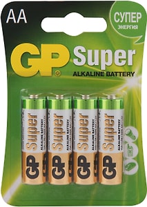Изображение товара Батарейки GP Super 15А LR6 АА 1.5В 4шт