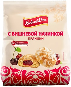 Изображение товара Пряники Хлебный дом с вишневой начинкой 300г