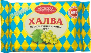 Изображение товара Халва Азовская КФ Подсолнечная с изюмом 350г