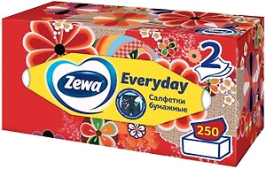 Изображение товара Салфетки бумажные Zewa Everyday косметические 2 слоя 250шт