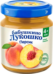 Изображение товара Пюре Бабушкино Лукошко из персиков 100г