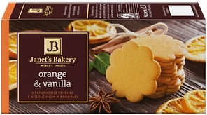 Изображение товара Печенье Janets Bakery Итальянское с апельсином и ванилью 130г