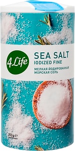 Изображение товара Соль 4Life Морская йодированная мелкая 250г