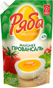 Изображение товара Майонез Ряба Провансаль 67% 630г