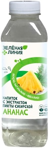 Изображение товара Напиток Зеленая линия с экстрактом пихты сибирской и ароматом Ананас негазированный 490мл