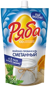 Изображение товара Майонез Ряба Провансаль Сметанный 50.5% 330г