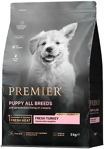 Изображение товара Сухой корм для щенков Premier Dog Turkey Puppy Свежее мясо индейки 3кг