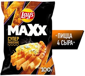 Изображение товара Чипсы Lays Maxx Пицца 4 сыра 100г