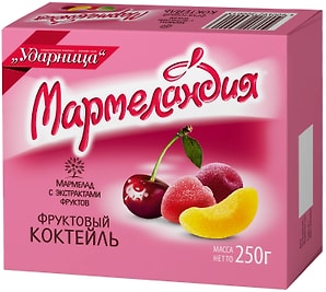 Изображение товара Мармелад Мармеландия Фруктовый коктейль 250г