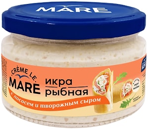 Изображение товара Икра рыбная Le Mare с лососем и творожным сыром 165г