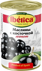 Изображение товара Маслины Iberica с косточкой 280мл
