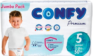 Изображение товара Подгузники Confy Premium Jumbo Размер 5 11-18кг 50шт