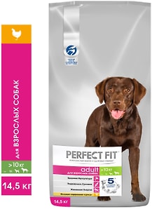 Изображение товара Сухой корм для собак Perfect Fit Adult с курицей 14.5кг