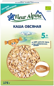 Изображение товара Каша Fleur Alpine Овсяная безмолочная с 5 месяцев 175г