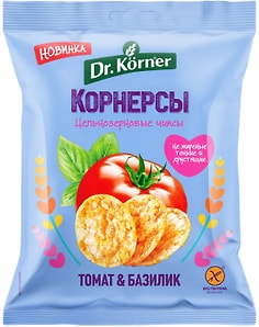 Изображение товара Чипсы Dr.Korner Кукурузно-рисовые с Томатом и Базиликом 50г