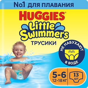 Изображение товара Подгузники трусики Huggies Little Swimmers для плавания 12-18кг размер 5-6 13шт