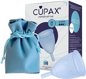 Изображение товара Чаша менструальная Cupax Super голубая 28мл