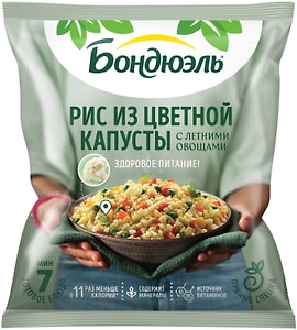 Изображение товара Смесь овощная Bonduelle Рис из цветной капусты с летними овощами быстрозамороженная 400г