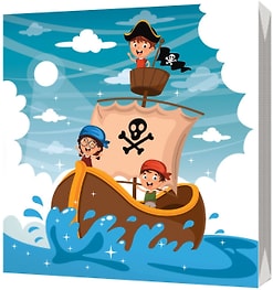 Изображение товара Салфетки бумажные Маркет Kids сервировочные трехслойные с рисунком 33*33см 20шт