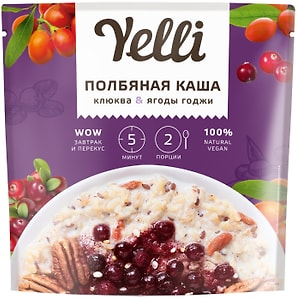 Изображение товара Каша Yelli полбяная Клюква и ягоды годжи 60г