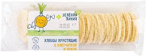 Изображение товара Хлебцы Зеленая линия Хрустящие с клетчаткой и луком 70г