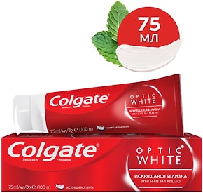 Изображение товара Зубная паста Colgate Optic White Искрящаяся мята отбеливающая 75мл