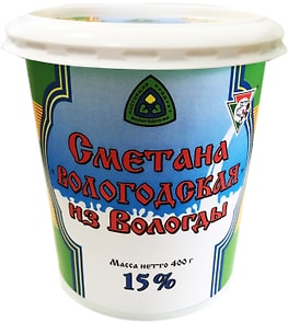 Изображение товара Сметана Из Вологды 15% 400г
