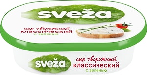 Изображение товара Сыр творожный Sveza с зеленью 60% 150г