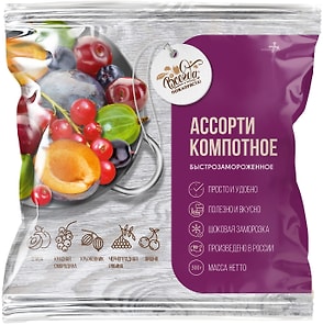 Изображение товара Смесь фруктовая Всегда пожалуйста Ассорти компотное быстрозамороженная 300г