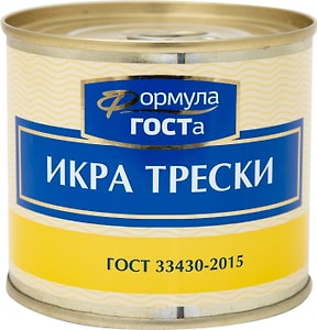 Изображение товара Икра  трески Формула Госта 220г
