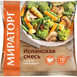 Изображение товара Смесь овощная Мираторг Vитамин Испанская в соусе Ривейра быстрозамороженная 400г