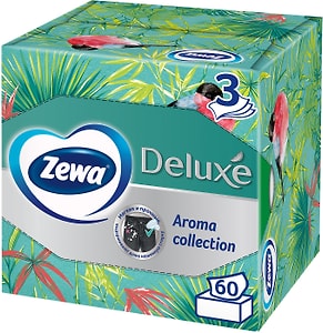 Изображение товара Салфетки бумажные Zewa Deluxe Aroma Collection 3 слоя 60шт