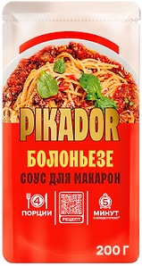 Изображение товара Соус Pikador Болоньезе томатный для макарон 200г