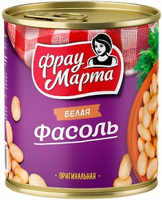 Изображение товара Фасоль Фрау Марта Белая Оригинальная 310г