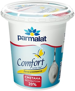 Изображение товара Сметана Parmalat Comfort безлактозная 20% 300г