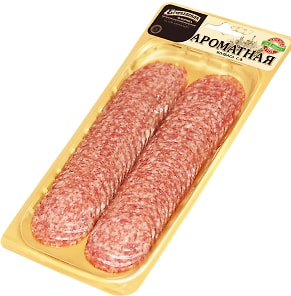 Изображение товара Колбаса Егорьевская Ароматная сырокопченая нарезка 100г