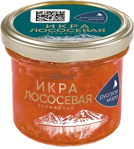Изображение товара Икра Русское море лососевая зернистая соленая 95г 