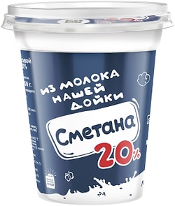 Изображение товара Сметана из молока Нашей Дойки 20% 300г