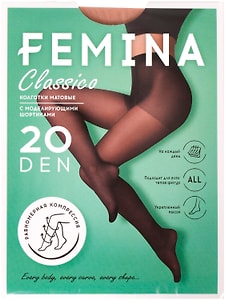 Изображение товара Колготки Femina Classico 20 с шортиками Dorata Размер 2