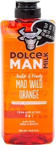 Изображение товара Гель для душа Dolce Milk 3в1 MAN Бедовый апельсин 460мл