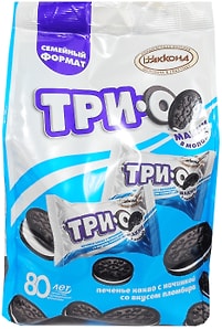 Изображение товара Печенье Акконд Трио Какао с начинкой со вкусом пломбира 280г