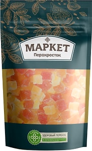 Изображение товара Ананас-папайя Маркет Перекресток сушеные 200г