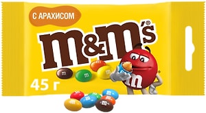 Изображение товара Конфеты M&M'S Драже с арахисом и молочным шоколадом 45г
