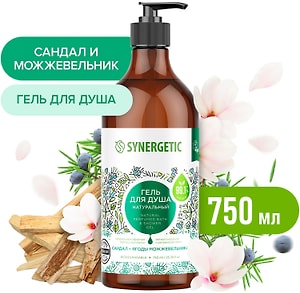 Изображение товара Гель для душа Synergetic Сандал и ягоды можжевельника 750мл