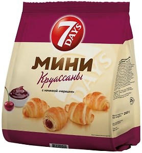 Изображение товара Мини-круассаны 7 Days Черешня 265г