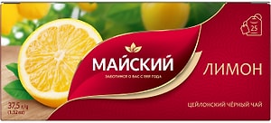 Изображение товара Чай черный Майский Лимон 25*1.5г