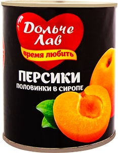 Изображение товара Персики Дольче Лав половинки в сиропе 850мл