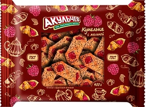 Изображение товара Печенье Акульчев Купелька с малиной 400г