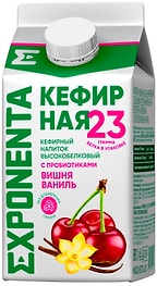 Изображение товара Напиток высокобелковый кисломолочный Exponenta Кефирная Вишня ваниль протеиновый 450г